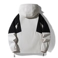 thumbnail image 5 of Maoxin Men's Jacket Men's Casual Loose Fitting Long Sleeved Zippered Hooded Jacket Jackets for Men , Khaki , 2XL, 5 of 5