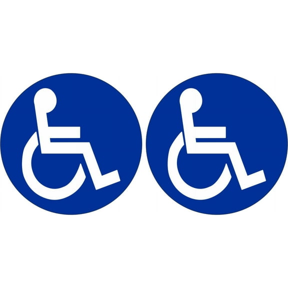 3in x 3in Wheelchair Symbol Vinyl Stickers