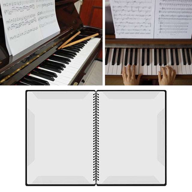 Carpeta de partituras para coro, carpeta de espiral, carpeta de partituras para piano, para escenario 20 hojas