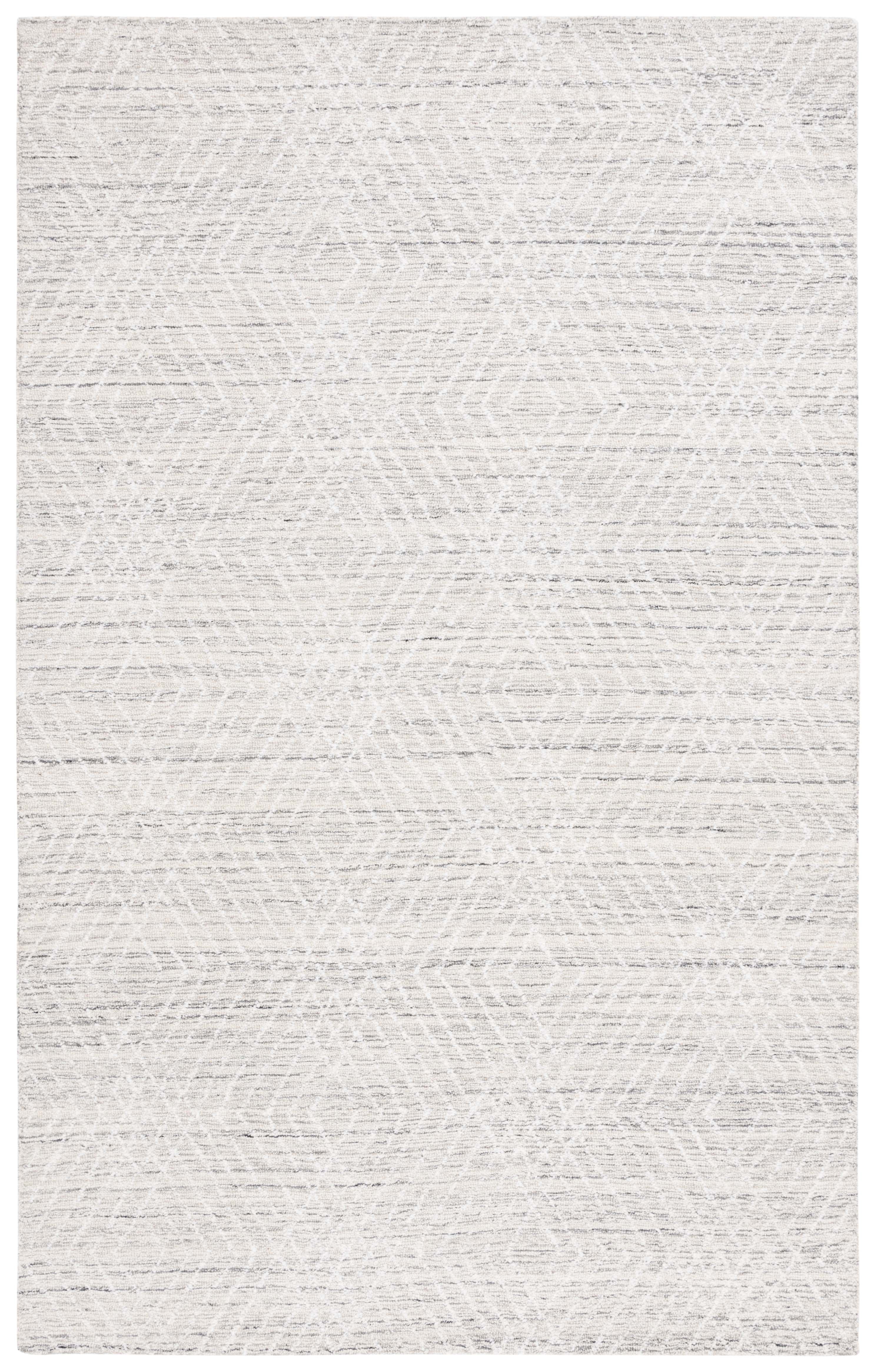 SAFAVIEH Abstract Dania Diamond Area Rug, Silver/Ivory, 3' x 5'
