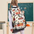 thumbnail image 7 of FORMRS Unisex School Backpack for Niños 17" Travel Laptop Bag with Compartment Pockets, Christmas Box Train, 7 of 7