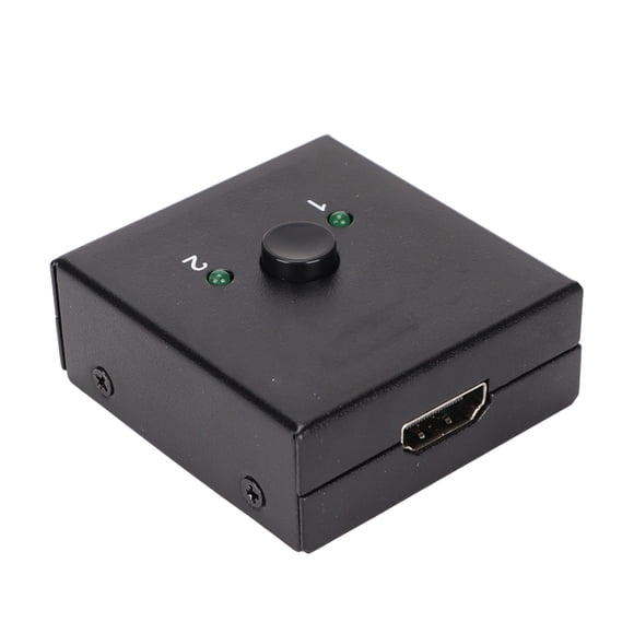 Selector, Conmutador De Interfaz Multimedia HD Negro 2x1 / 1x2 Para IOS TV Para