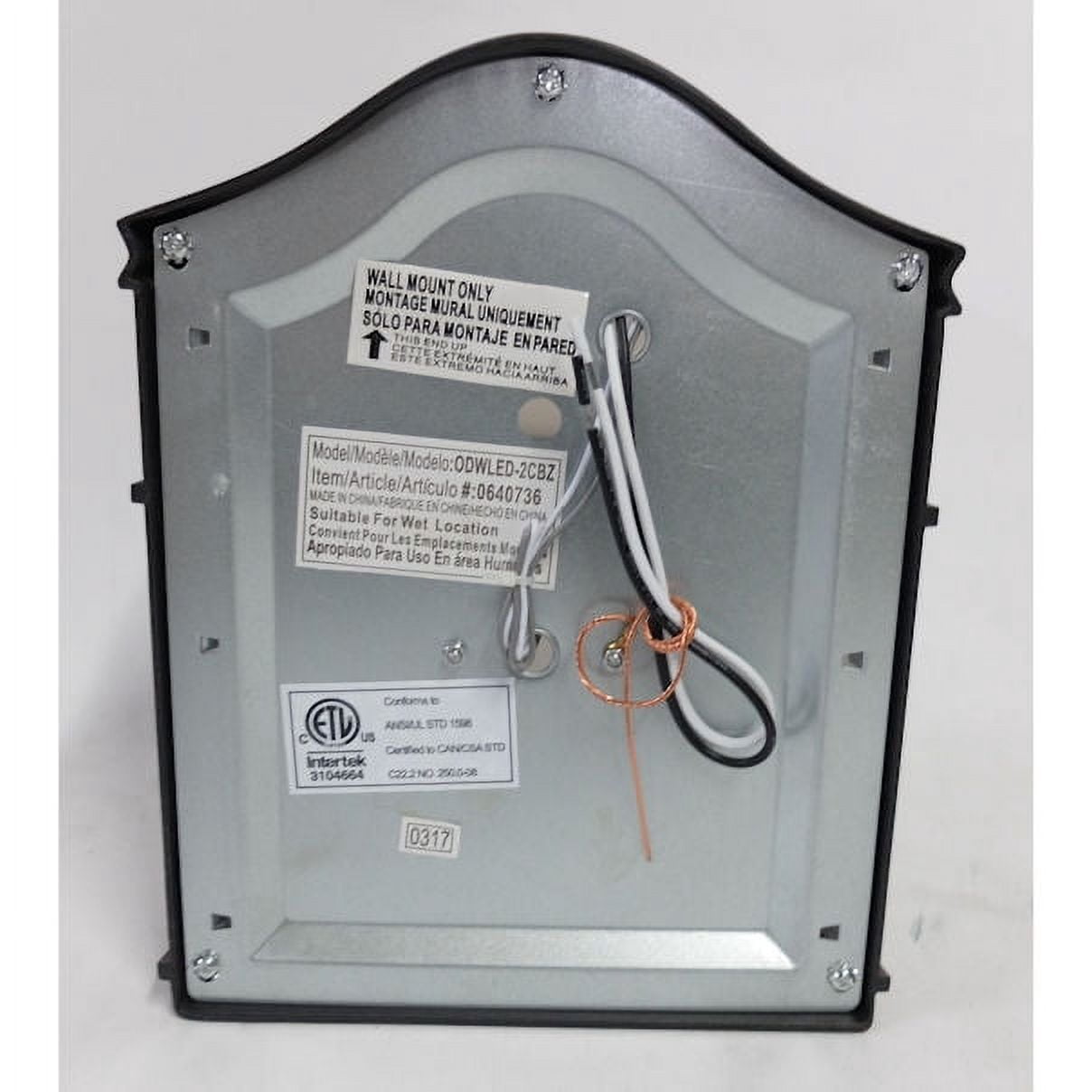 Litex 9.5-in H ODWLED-2CBZ Bronze LED Outdoor Wall Light - NEW