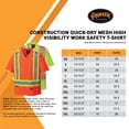 thumbnail image 4 of Pioneer Construction Quick-Dry Mesh High Visibility Work Safety T-Shirt, Yellow/Green, XL, V1050660-XL, 4 of 4