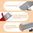 thumbnail image 5 of Uxcell U-Shape Edge Banding 1-3/16" x 19.7ft (30mm x 6M) Self Adhesive TPE Flexible Veneer Tape Soft Edge Strip Protector for Furniture Cabinet Table Protection Repair, Gray, 5 of 7