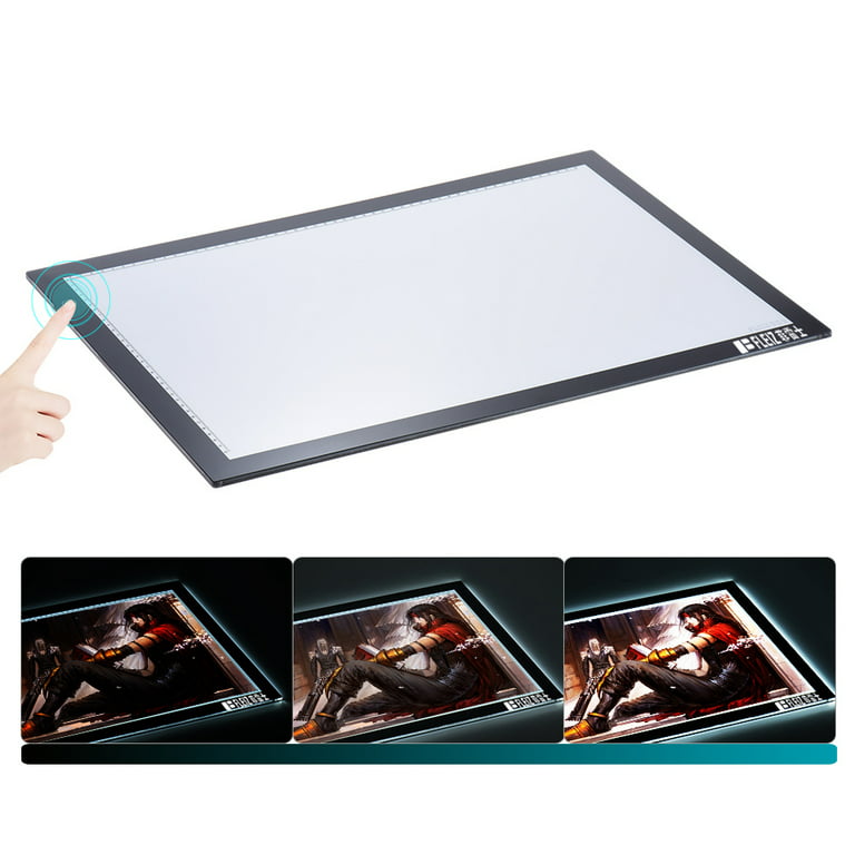Fleiz A2 LED Light Box Drawing Tracing Tracer Copy Board Table Pad Panel Copyboard with Memory Function Stepless Brightness Control for Artist