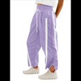 thumbnail image 3 of Pantalones Deportivos Holgados de Pierna para Mujer, Informales, con Cordón Ajustable y Cintura Elástica, en Colores Contrastantes, Estilo Y2K. S, 3 of 7