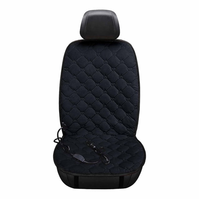 LOVEVER Heated Seat Cushion with Fast Heating for Car Winter Seat Warmer for Car Front Seat Seat Cover with Fast Heat Massage Chair Pad Longer Heated Seat Cover with PU Leather