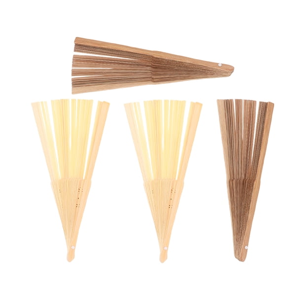 SEWOART 4Pcs Lightweight Foldable Fan Frame for DIY Hand Fan Material and Cultural Artistic Use