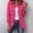 A387 Hot Pink, variant on Women's Button Front Blazer Coat Casual Lapel Neck Long Sleeve Ruffle Edge Jacket Fall Fashion Workwear Outfits