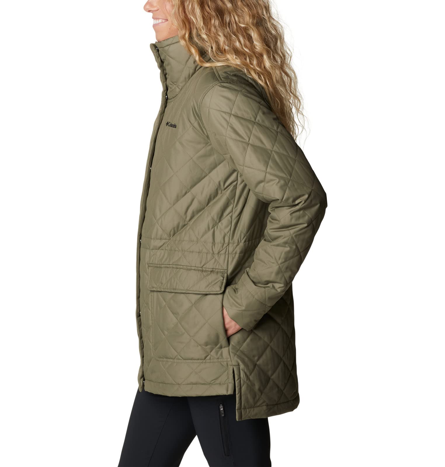 Columbia Women's Copper Crest Novelty Jacket, Stone Green, 1X Plus