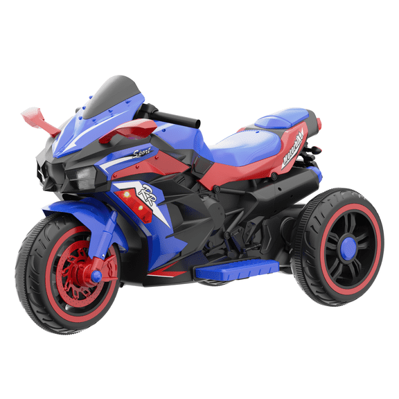 YOMYM Kids Ride on Motorcycle, 12V Electric Battery Powered Ride 0n Bike w/Training Wheels