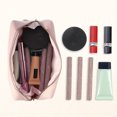 thumbnail image 6 of Unique Bargains Small Portable Travel Cosmetic Bag for Women Zipper PU Leather Makeup Bag Suitable for Lipstick Pink, 6 of 7