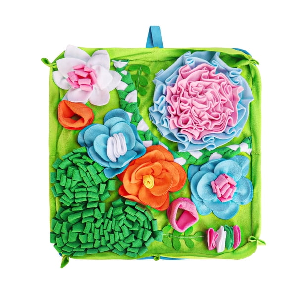 Tapete olfativo para perros Qxsnuvvlg 50 x 50 cm, comedero lento tipo rompecabezas