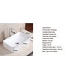 thumbnail image 6 of FELICON Rectangular Vessel White Porcelain Ceramic Bathroom Sink, 470 * 290 * 125mm (18.5 * 11.4 * 4.9 in), 6 of 8