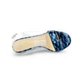 thumbnail image 5 of BLISSFUL STEP Women's Open Toe Block Heels Clear Sandals Blue 7, 5 of 9