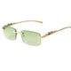 thumbnail image 1 of Gafas de Sol ADE WU Vintage Sin Montura Retro Marco Dorado Lentes Verdes, 1 of 7