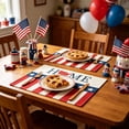 thumbnail image 4 of Beautynvta 4th of July Placemats, Stars and Stripes Patriotic Placemats, Red White Blue Heat-Resistant Washable Table Mat for Kitchen Dining Table Decor, 16.5x12.6 Inch, 4 of 6