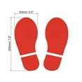 thumbnail image 2 of 7.9x3.3" Footprints Floor Stickers Footprint Wall Stair Decal Sticker, Red 8 Pairs, 2 of 6