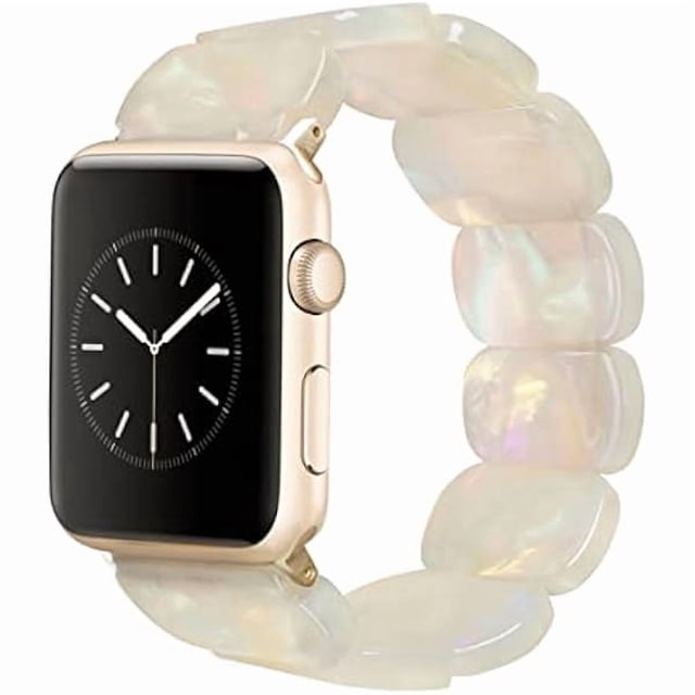 Chenchen Tortoise Stretchy Watch Band Compatible with Apple Watch Resin Cute Watch Strap Wristband for iWatch Bracelet for Women Men Girls, 38/40/41mm, 42/44/45/46/49mm, Oval Version