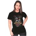 thumbnail image 3 of Life's A Gamble Skull Rose Tattoo Womens Slim Fit Graphic Tee Brisco Brands L, 3 of 5