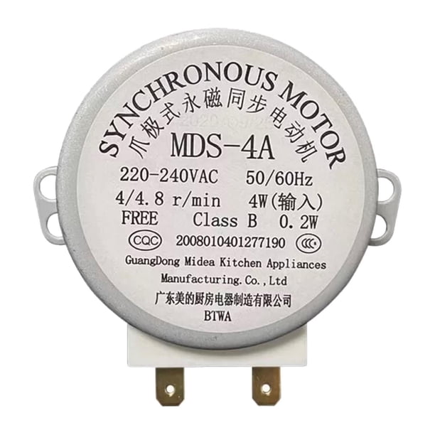 Motor de plato giratorio,Motor síncrono del plato giratorio del horno microondas,Piezas de reparación para hornos microondas -4A,Piezas del horno microondas Motor síncrono de 4/4,8