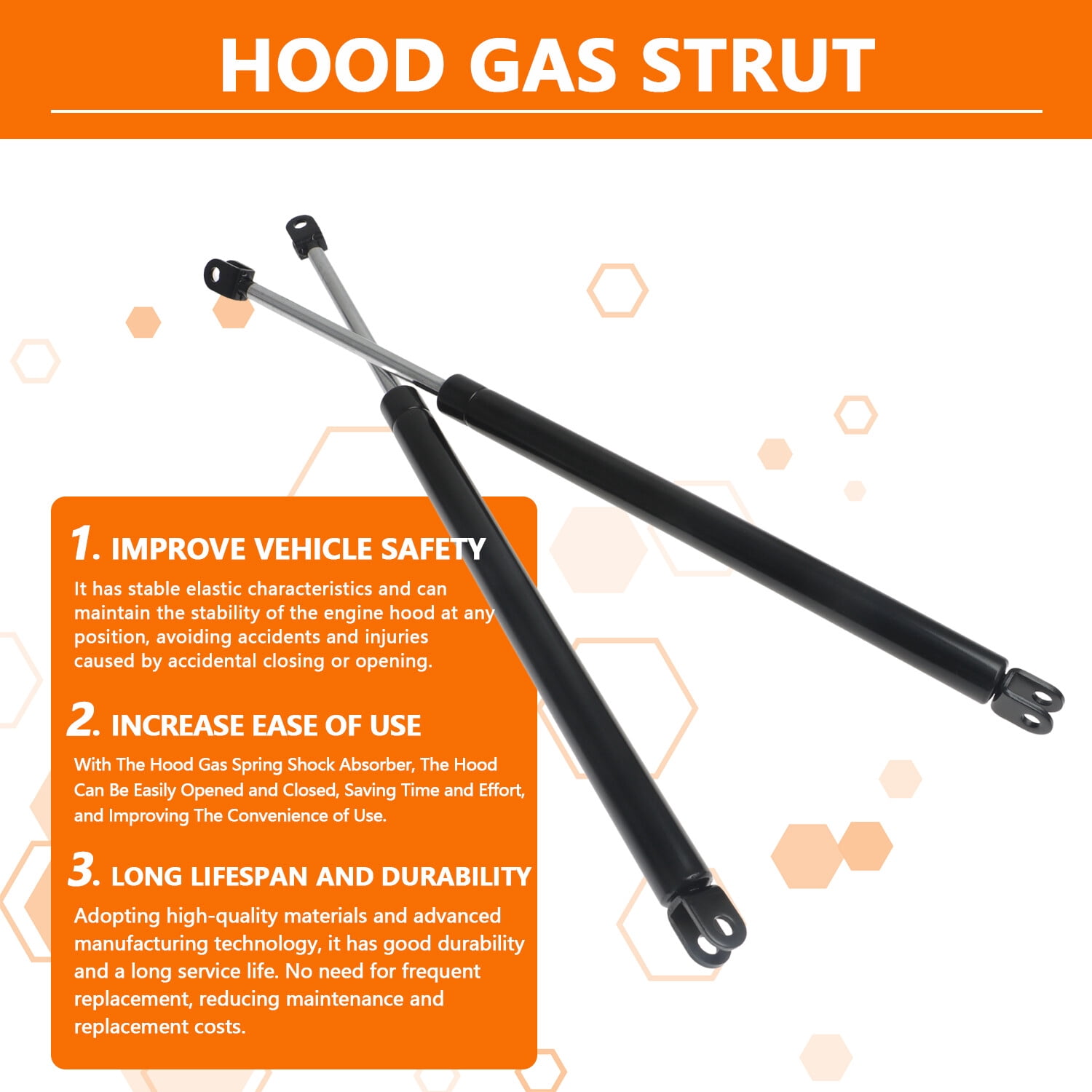 Aftermarket 2Pcs Hood Air Spring Gas Strut for Kubota M9540HDC M9540HDC-1