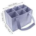 thumbnail image 3 of EGNMCR Bacs de Rangement, Contenants de Rangement Sac à Vin pour 6 Bouteilles avec Séparateur Étui de Transport de Vin Isolé de Voyage Sac Fourre-Tout Réfrigérant avec Poignée Idéal pour Pique-Nique Journées à la Plage Fête Étuis à Vin pour Bouteilles, 3 of 9