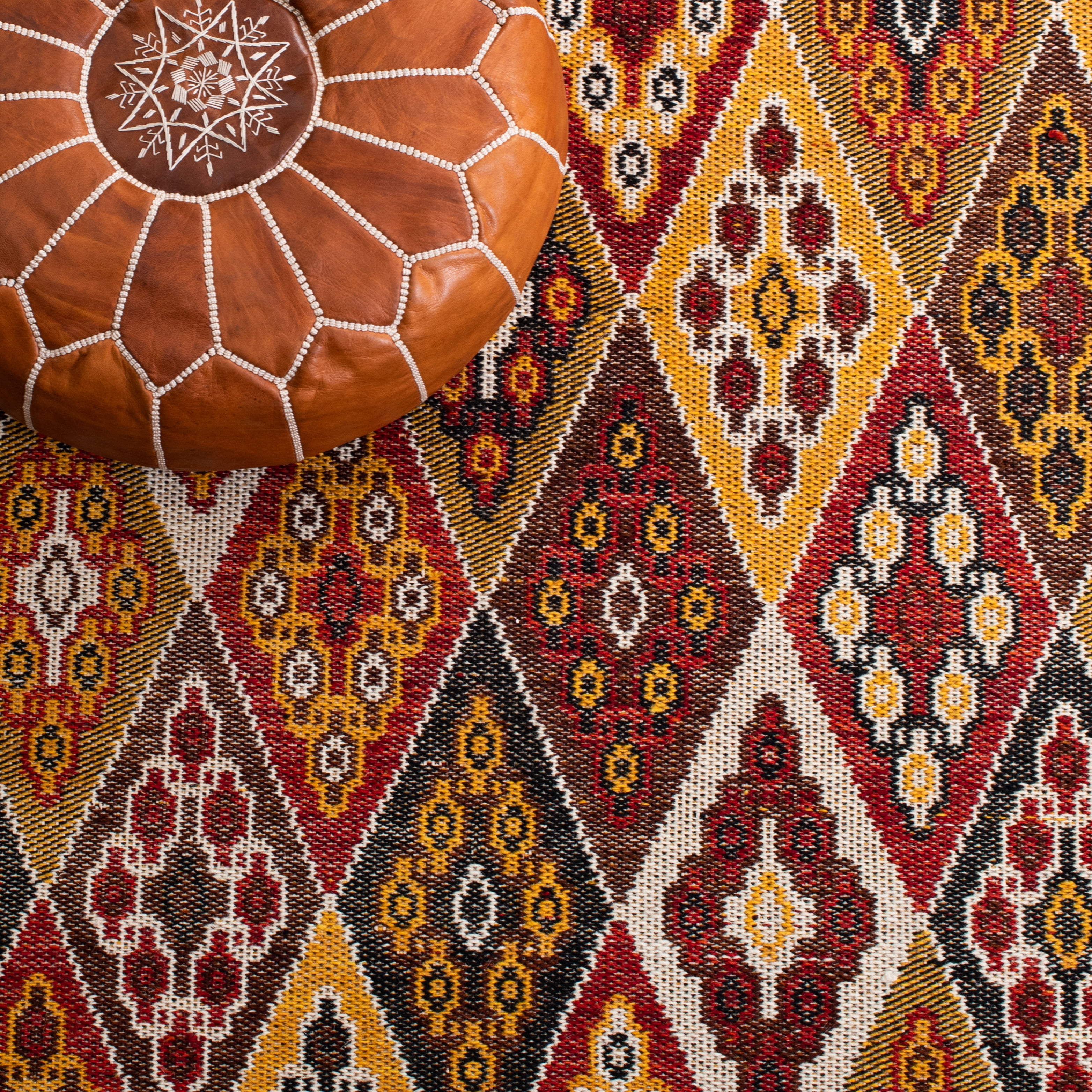 Safavieh Kilim Derrick Tribal Wool Area Rug, Red/Gold, 3' x 5'