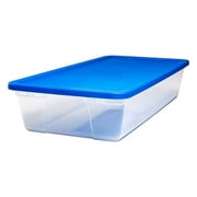 Homz Snaplock Storage Container - Stackable Plastic with Lid - 4 Pack, 41-Qt