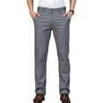 thumbnail image 4 of MEILIHUA Men's 30" Inseam Lightweight Chino Pants, Tencel Blend Flat Front Casual Summer Trousers, 4 of 9