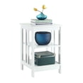 thumbnail image 3 of Pemberly Row Traditional Wood End Table with Middle and Bottom Shelf in White, 3 of 5