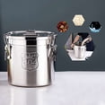 thumbnail image 2 of 12L Airtight Canister with Airtight Lids, Stainless Steel Bucket Sturdy Locking Clamp Stainless Bucket for Grain, Rice, Milk, 2 of 8