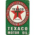 thumbnail image 1 of Placa Metal Vintage Texaco Pintura Hierro Rectangular Al Óleo Arte La Pared 20x30cm, 1 of 9