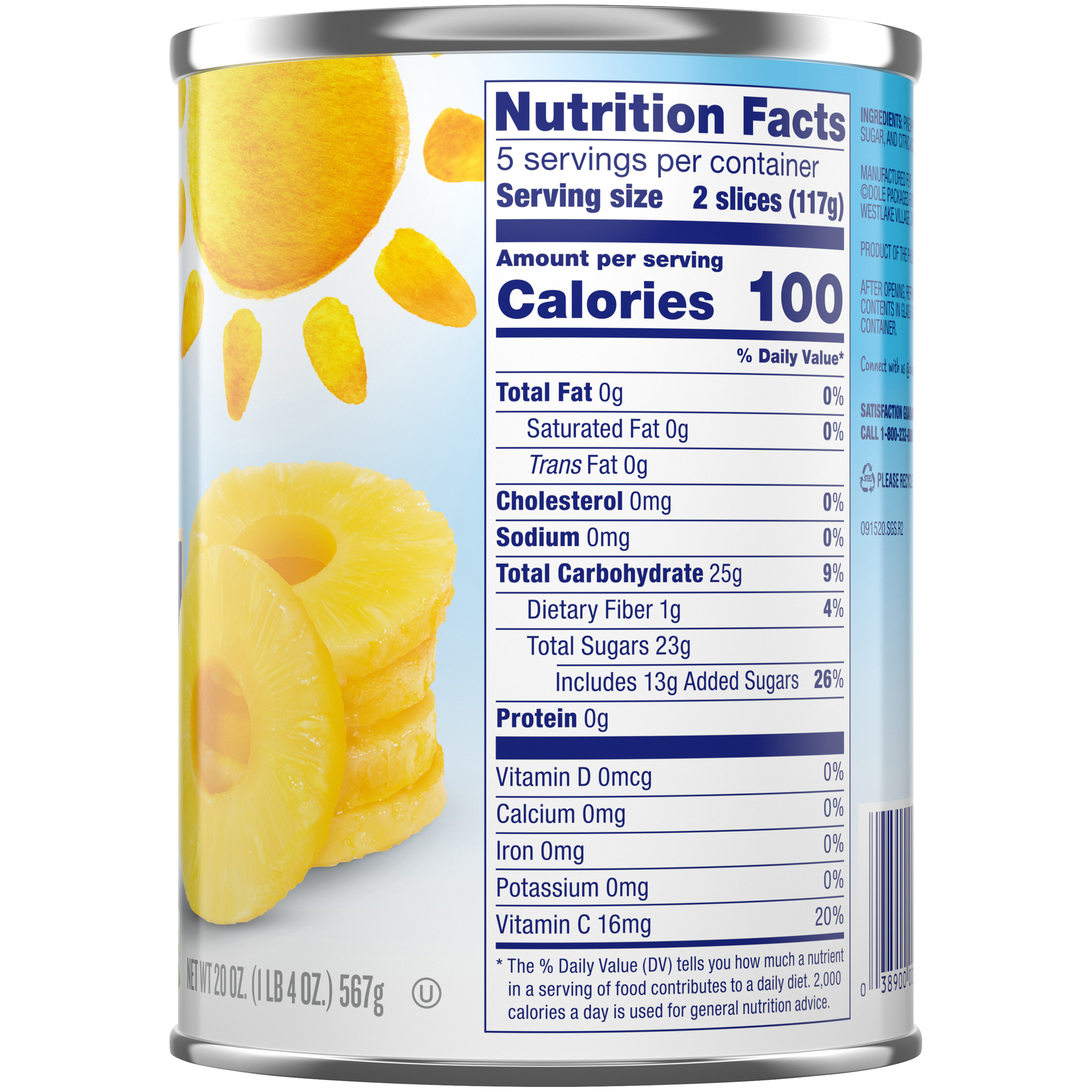 Buy Dole Canned Pineapple Slices in Heavy Syrup, 20 oz Can Online at