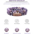 thumbnail image 3 of 2Pcs Healing Crystal Beaded Bracelet for Men Women Handmade 8MM Beads Stretch Bracelet Protection Bracelets Bring Good Luck Prosperity and Happiness Gifts for Men Women, 3 of 7