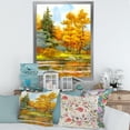 thumbnail image 3 of Designart 'Autumn Forest By The Lake Side I' Lake House Framed Art Print, 3 of 4