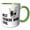 Green/White, variant on 3drose, Best Frenchie Mom Ever Funny French Bulldog, 11oz Two-tone Yellow Mug