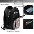 thumbnail image 4 of Pofeuu Rose Flowers Print Storage Laptop Backpack with USB Charging Port[Water Resistant] College Computer Bookbag Fits, 4 of 7