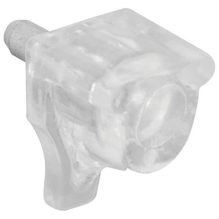 Prime Line U 9302 Shelf Support Peg, 3/16 in Dia, Plastic Shelf Support with Steel Peg, Clear