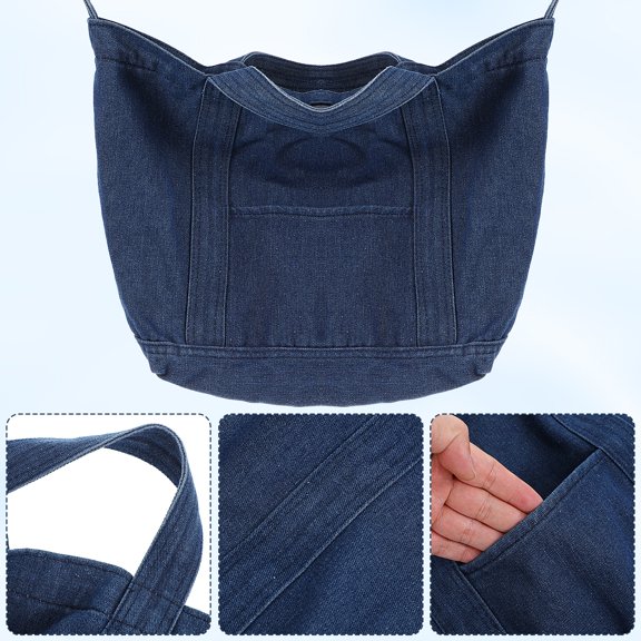 LOLIPPYY Retro Denim Fabric Crossbody Bag with Large Capacity and Comfortable Shoulder Strap for Everyday Use