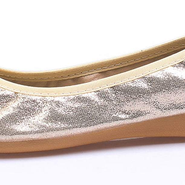 Bailarinas Plegables Calzado Mujer Punta Fina Zapatos Planos De Ballet Para Mujer MACHSWON - Brillantes, Cómodos Y Plegables Con Lazo Elegante Balerinas Punta Puntiaguda Lazo Zapatos Mujer Comodos Vestir