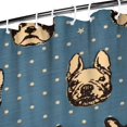 thumbnail image 3 of French Bulldogs Blue Shower Curtain 36"x72" ,Bathroom Decorative Shower Curtains Set with 12 Hooks,Modern Waterproof Washable Shower Curtain, 3 of 6