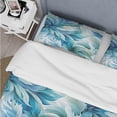 thumbnail image 4 of Designart "Mirage In The Tropical Ocean III" Blue Tropical Bedding Covert Set - Tropical Bed Set With 2 Shams, 4 of 5