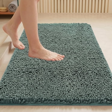 MudFree Bathroom Rugs, Non Slip Washable Doormat for Muddy Shoes,Green 31"X20"