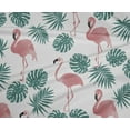 thumbnail image 4 of oneOone Polyester Lycra Dark Teal Green Fabric Palm Leaves & Flamingo Fabric For Sewing Printed Craft Fabric By The Yard 56 Inch Wide-N8A, 4 of 4