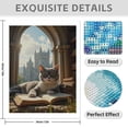 thumbnail image 3 of Diamond Art Kit for Adults, Cat With Glasses Reading Books Diamond Painting for Adults Beginners, DIY Diamond Art Painting Kits, 5D Diamond Painting Crafts for Home Decor 12x16 Frameless, 3 of 7