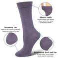 thumbnail image 3 of Loritta 6-Pack Men Dress Socks, Crew Socks for Men Casual Cotton Breathable Soft Business Solid Men Socks Size 6 9 Multicolor, 3 of 7