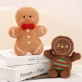 thumbnail image 3 of Gingerbread Man Christmas Holiday Plush Toys, Stuffed animal Gingerbread Christmas Doll Gift, Soft Pillow Cushion for Kids & adults, 3 of 7