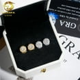 thumbnail image 6 of S925 Silver VVS Moissanite Round Diamond Earrings with Stud Earrings, 6 of 11